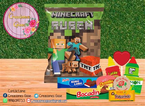 Minecraft Chip Bag Etsy