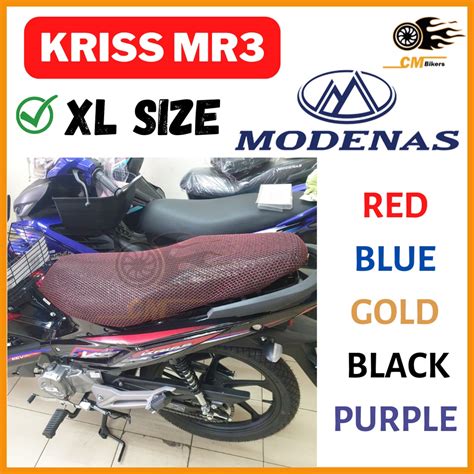 Modenas KRISS 110 MR3 EURO 3D SEAT NET XL SIZE BLACK BLUE RED MOTOR