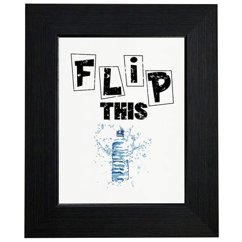 Flip This Bottle Flipping 70s Flip Sign Framed Print Poster Wall Or