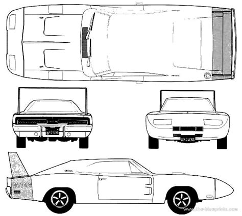 Blueprints Cars Dodge Dodge Charger Daytona 1969