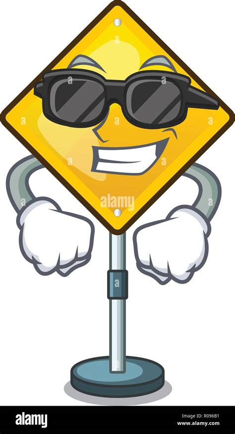 Super Cool Warning Attention Sign Shaped Character Exclamation Stock