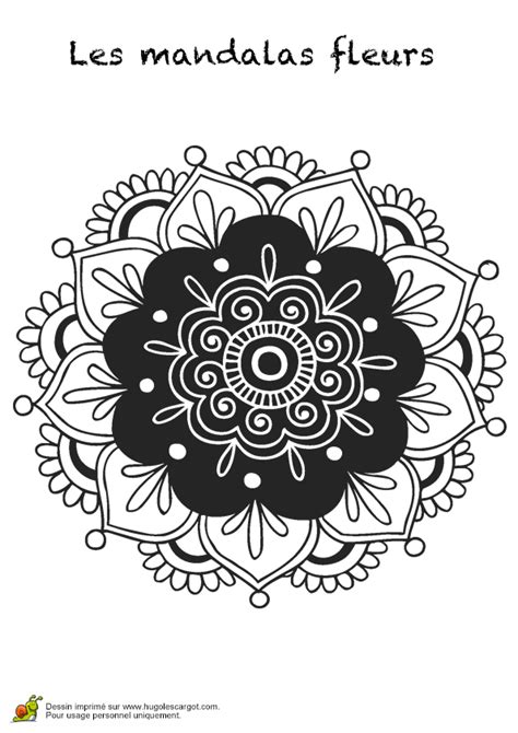 Coloriage Les Mandalas Fleurs Sur Hugo 08 Sur