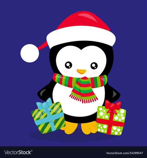 Bapenguin With Giftbox 06 Royalty Free Vector Image