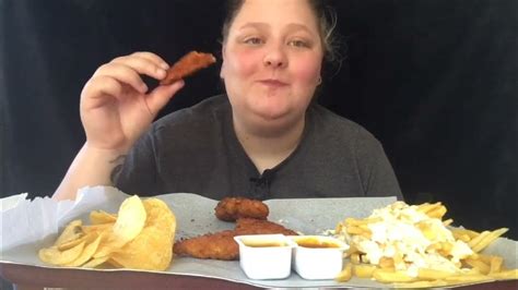 🍟🍗asmr Muckbang Delicious Fries With Cheese Sauce And Tender Fries🍗🍟