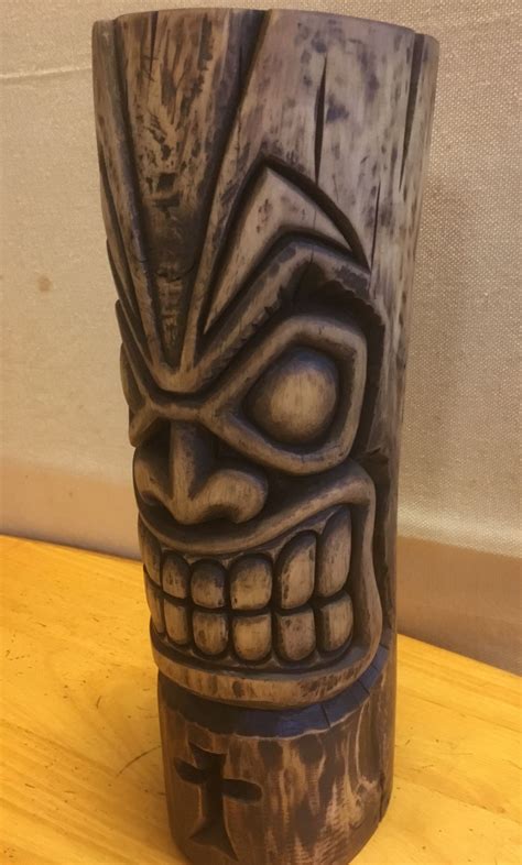 My Tiki Dremel Wood Carving Wood Carving Art Wood Art Tiki Man Tiki