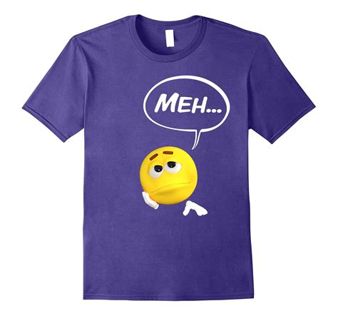 Meh Emoji Emoticon Funny T-Shirt-4LVS