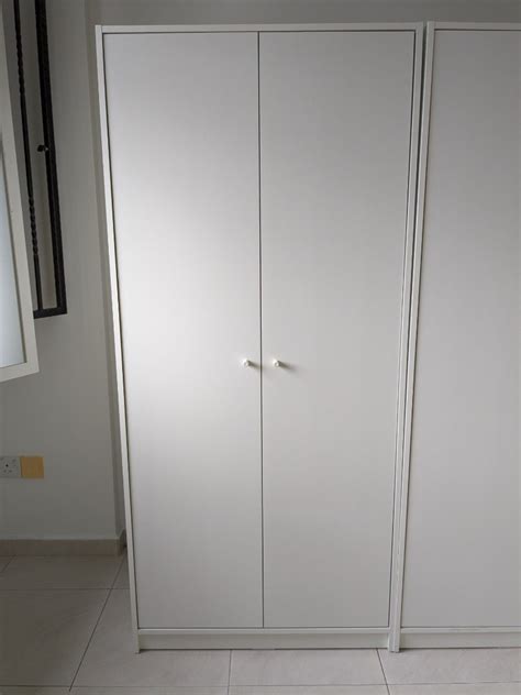 IKEA 2 Door Wardrobe Kleppstad White Closet Furniture Home Living