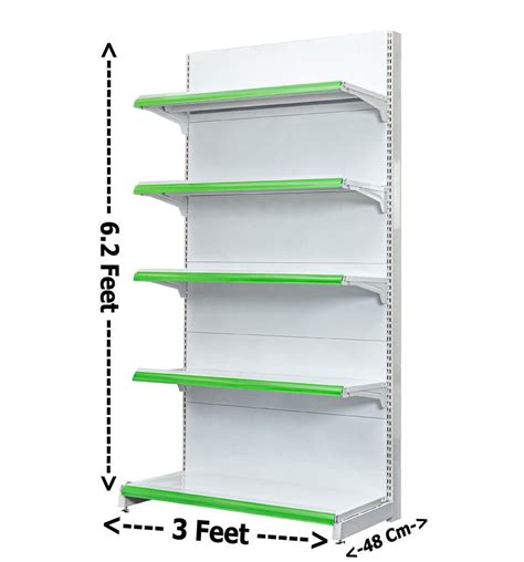 Mild Steel Gondola Supermarket Slotted Channel Rack Size 90 L 43 D