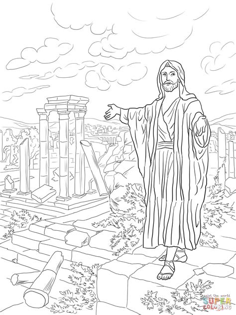 Prophet Haggai Pleads for the Rebuilding of the Temple Coloring Online ...