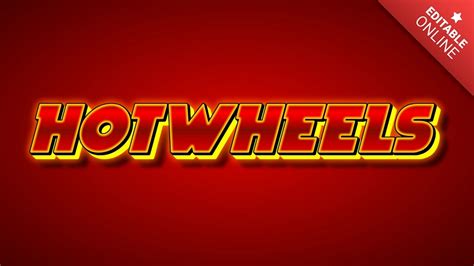 Hotwheels Efeito 3d Pôquer Gerador de efeitos de texto