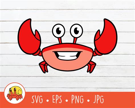 Crab Clipart Crab Svg Vector Crab Cut File For Cricut Png Etsy