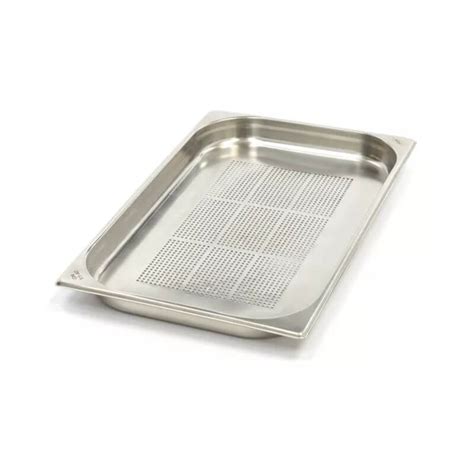 Récipient gastronorme 1 1 GN Profondeur 2 à 20 cm Inox Perforé