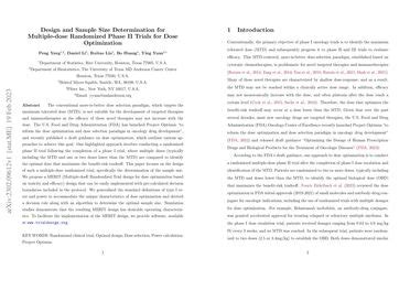 Design And Sample Size Determination For Multiple Dose Randomized Phase