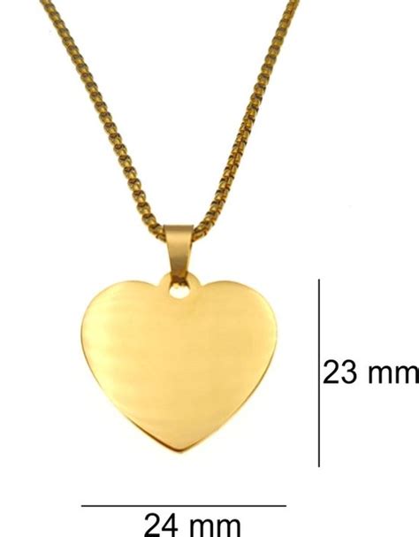 Ketting Rvs Hart Goud Oma Ik Vind Je Lief Bol