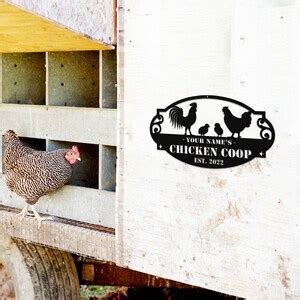 Custom Vintage Chicken Coop Metal Sign Personalized Hen - Etsy