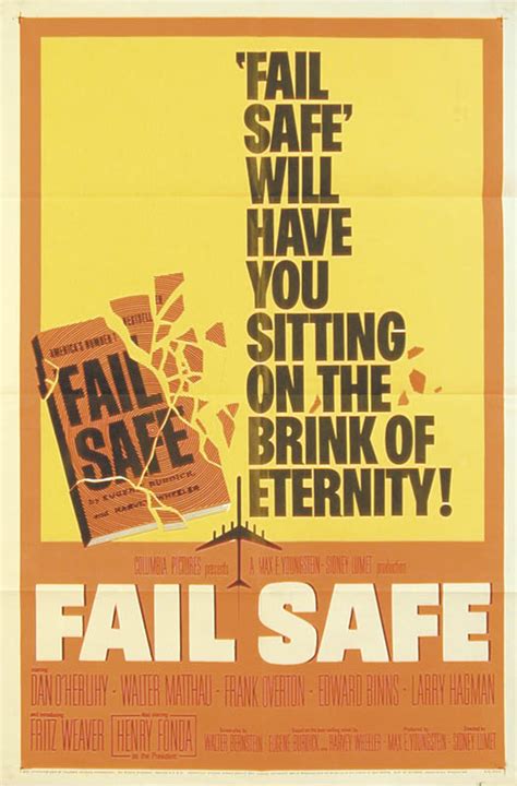 Fail Safe Movie Cast - Poster Unsigned 1964 | HistoryForSale Item 259030