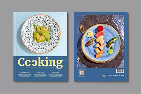 Food Cooking Magazine Brochure Template Brandpacks