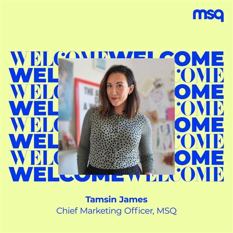 Msq On Linkedin Were Delighted To Welcome Tamsin James To Team Msq