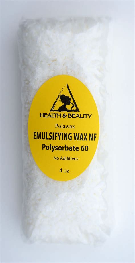 4 Oz Emulsifying Wax Nf Polysorbate 60 Pure Polawax Etsy