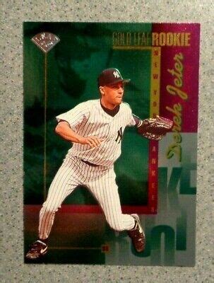 Donruss Gold Leaf Derek Jeter Rookie Baseball Card Ny Yankees