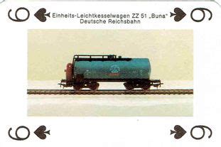 Game Card: 6 - Einheits-Leichtkesselwagen ZZ 51 "Buna" DR (Playing Cards - Trains(D - Modell ...