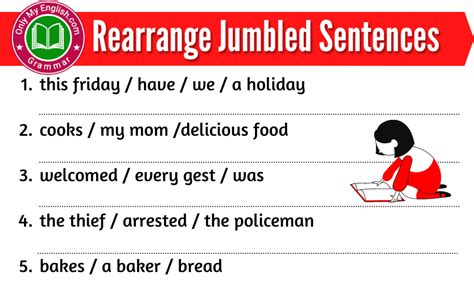 Grade 1 Jumbled Sentences Worksheet K5 Learning Jumbled Sentences
