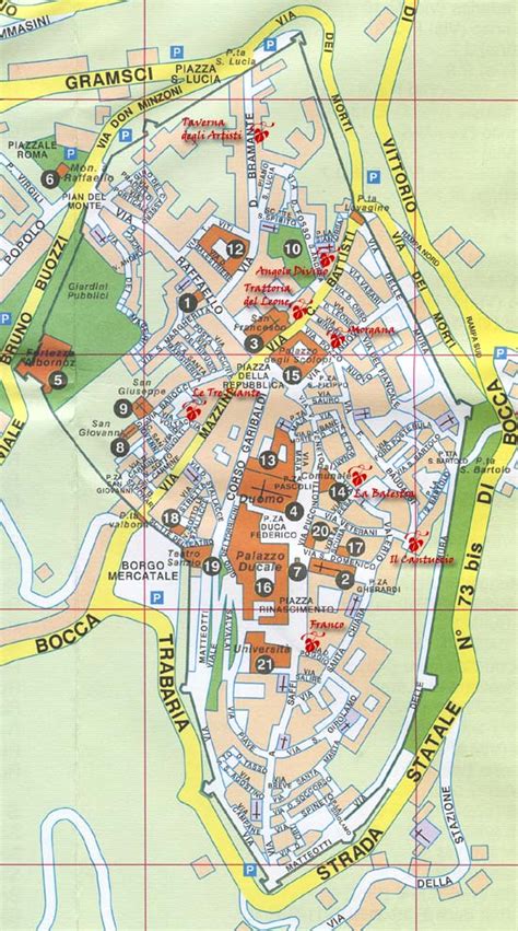 Map Italy Urbino