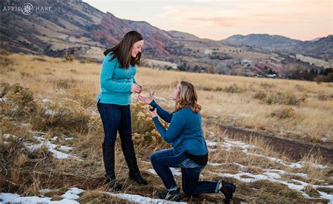 Lesbian Wedding Proposal At East Mount Falcon In Colorado