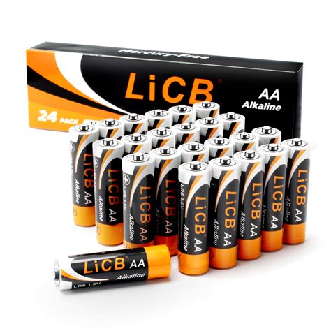 LiCB Alkaline AA Batteries 24 Pack 1 5 Volts Long Lasting Double A