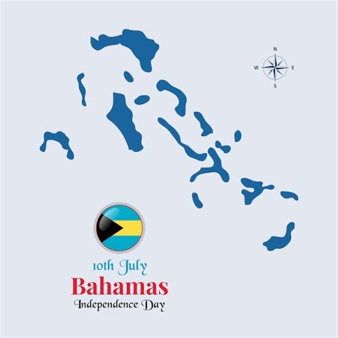 Bahamas Karte Mit Flagge Bahamas Flaggenkarte Premium Vektor