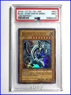 Psa Mint Blue Eyes White Dragon Yu Gi Oh Lob Reprint