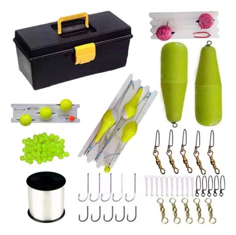 Kit Caja Completa Pesca Pejerrey Lineas Yo Yo Bobina Nylon Cuotas