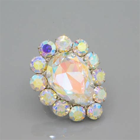 Huge Vintage Rhinestone Ring Gaudy Fun Ring Sparkli Gem