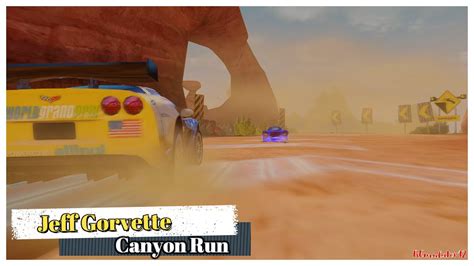 Cars 2 The Video Game Jeff Gorvette Race Mode Canyon Run 8 Laps