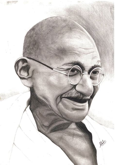 Mahatma Gandhi Sketch at PaintingValley.com | Explore collection of ...