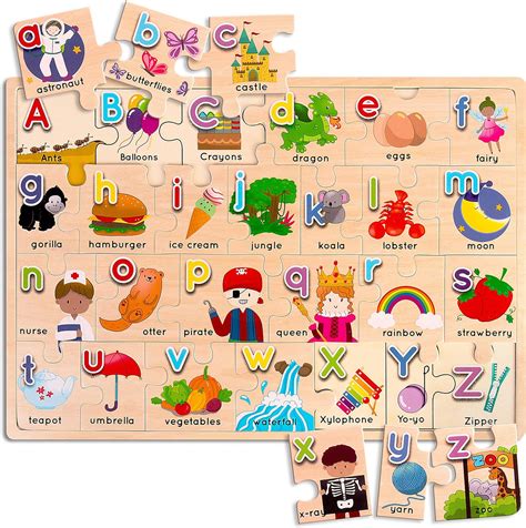 Buy Wooden Alphabet Puzzle For Kids Big 17x12 Abc Puzzles Matching