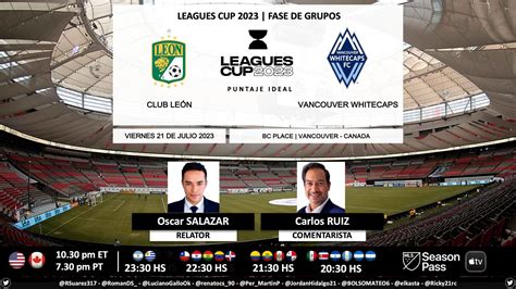 Puntaje Ideal EC on Twitter LeaguesCup2023 León vs VWFC