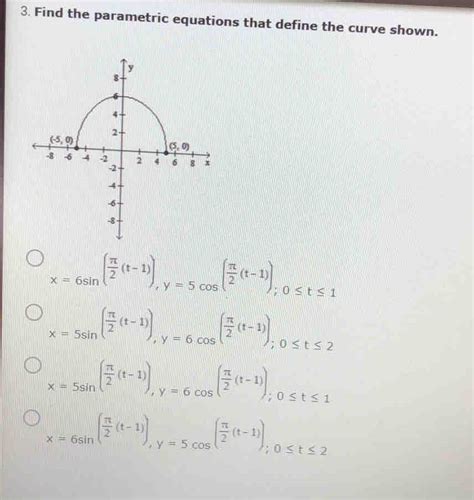 Solved 3 Find The Parametric Equations That Define The Cur Algebra