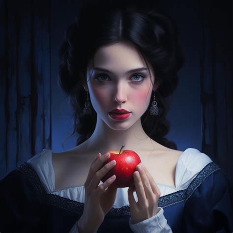 Premium Photo Beautiful Woman Holding An Apple