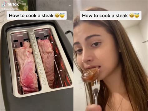 Woman On Tiktok Horrifies Users After Appearing To Cook Steak In A