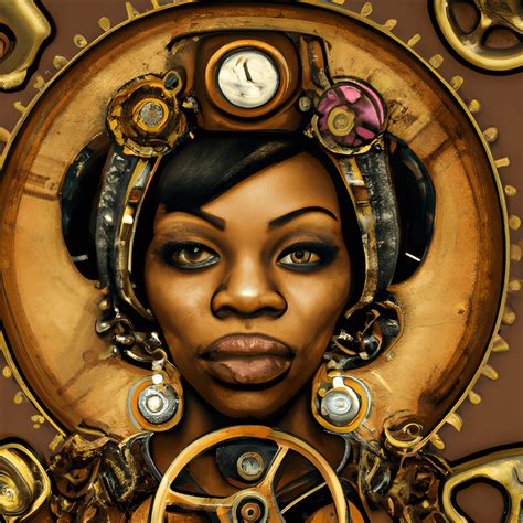 African American Women Steampunk Retro Illustration Creative Fabrica