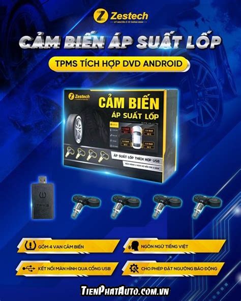 Cảm Biến Áp Suất Lốp Zestech Van Trong Cho Xe Ô Tô