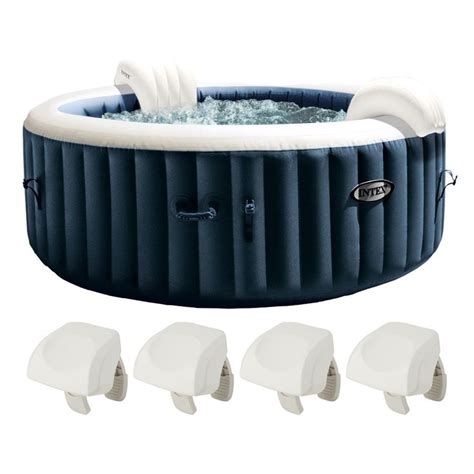 Intex PureSpa Plus Portable Inflatable Hot Tub Bubble Jet Spa 77 X 28 PureSpa Cushioned Foam