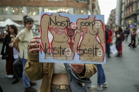 Naples The Feminist Activists Of The Sos Aborto Napoli Group Promote A