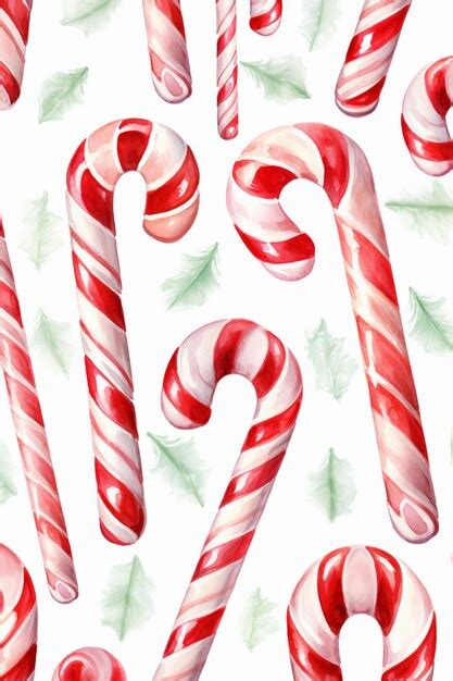 Premium Ai Image There Are Many Candy Canes That Are All Lined Up