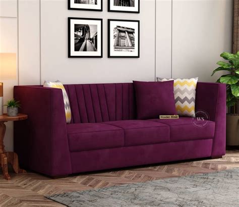 Buy Adley 3 Seater Sofa Velvet Mulberry Pink At 32 OFF Online