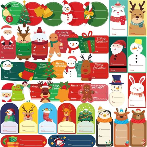 Amazon 432pcs Christmas Gift Tags Stickers Christmas Gift Tags