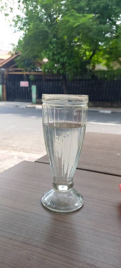 Glass Of Water Very Cool Dringking Water Inside Hot Day Stock Photo
