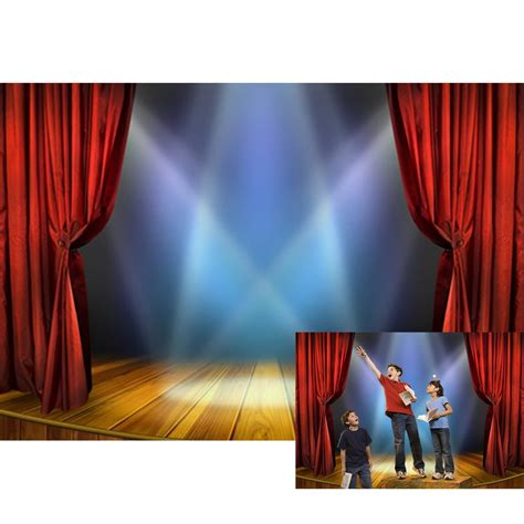 Buy Baocicco 7x5ft Theater Stage Backdrop Red Curtains Backdrop Photography Background Stage ...