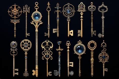 Premium AI Image | a collection of keys from the collection of the king